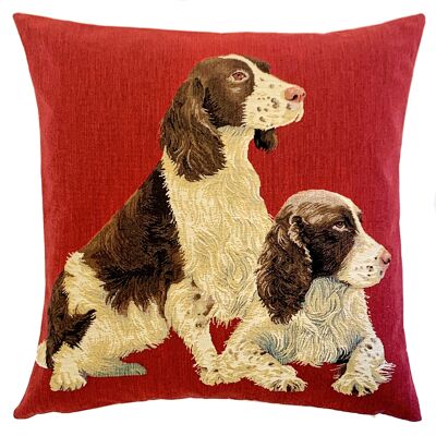 springer spaniel thow pillow cover - hunting decor gift - spaniel gift - tapestry decorative pillow