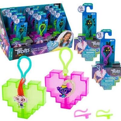 DreamWorks Trolls World Tour Tiny Dancers Surprise petites danseuses Série 2, petites poupées danseuses, clips, anneaux et lunettes, jouet pour enfants de 4 ans et plus