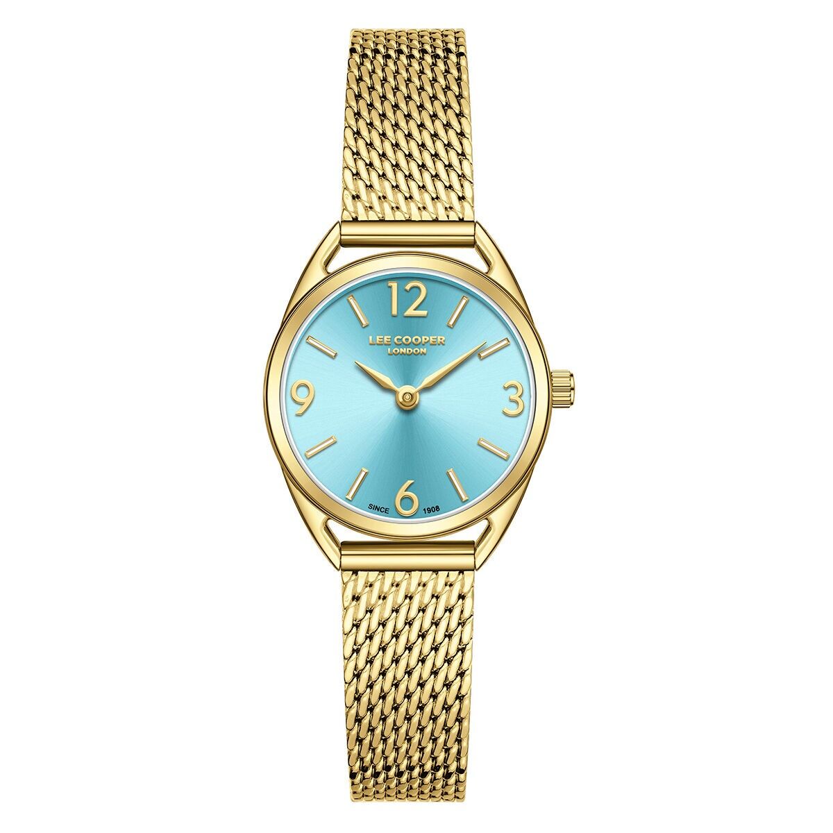 LeeCooper – LILY – LC08207 – Damenuhr – Analoges Quarzwerk mit 2 Zeigern – Rundes Metallgehäuse – Zifferblatt mit Sonnenschliff