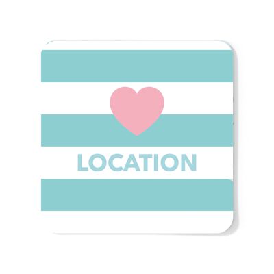 Sottobicchiere personalizzabile a strisce verdi