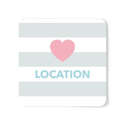 Grey Stripe Customisable Coaster
