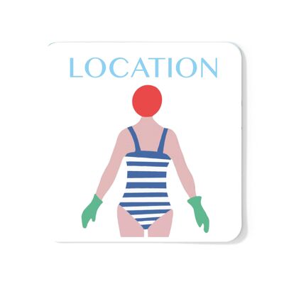 Posavasos personalizable de nadador