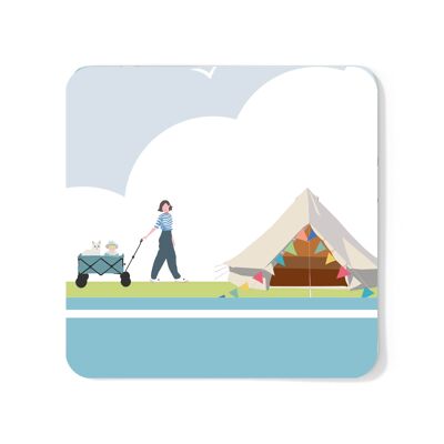 Posavasos personalizables para acampar con perros