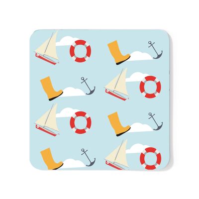 Sottobicchiere personalizzabile con stivali nautici