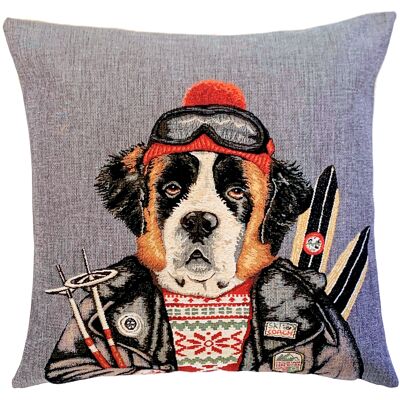 Funda de almohada de perro bernés - Decoración de montaña - Regalo nórdico - Cojín decorativo