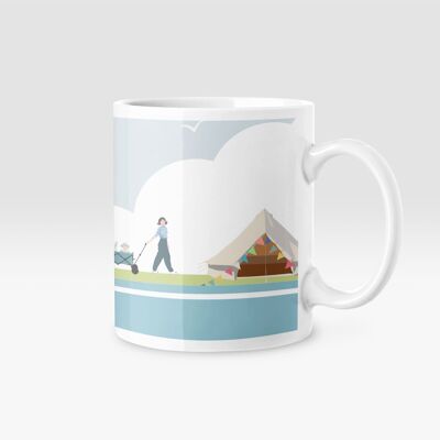 Tazza personalizzabile per campeggio con cani