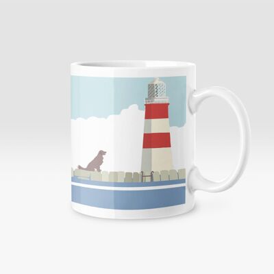 Tazza personalizzabile Faro e cane