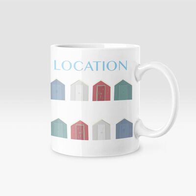 Beach Huts Customisable Mug