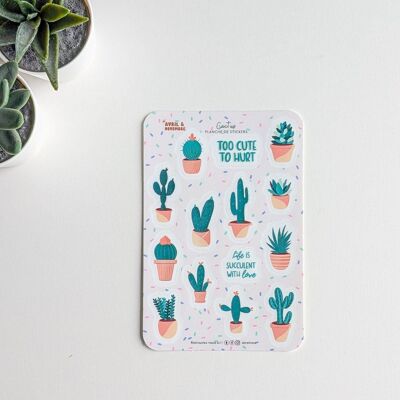 Cactus Theme Sticker Sheet