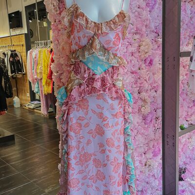 Floral print strappy dress