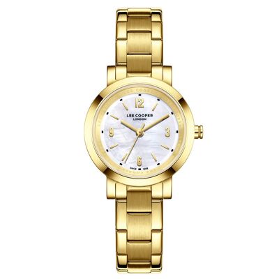 LeeCooper – LORNA – LC08209 – Orologio da donna – Quarzo analogico 3 lancette – Cassa rotonda in metallo – Quadrante in madreperla