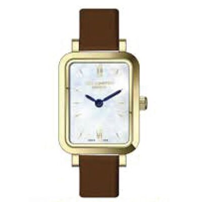 LeeCooper – HAZEL – LC08208– Montre Femme – Analogique Quartz 2 aiguilles – Boitier rectangulaire en métal – Cadran nacré – Bracelet en cuir italien