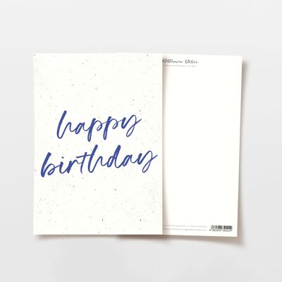Cartolina di buon compleanno con motivo a pois, certificata FSC