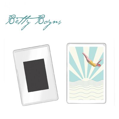 Imán de nevera personalizado con diseño de buzo