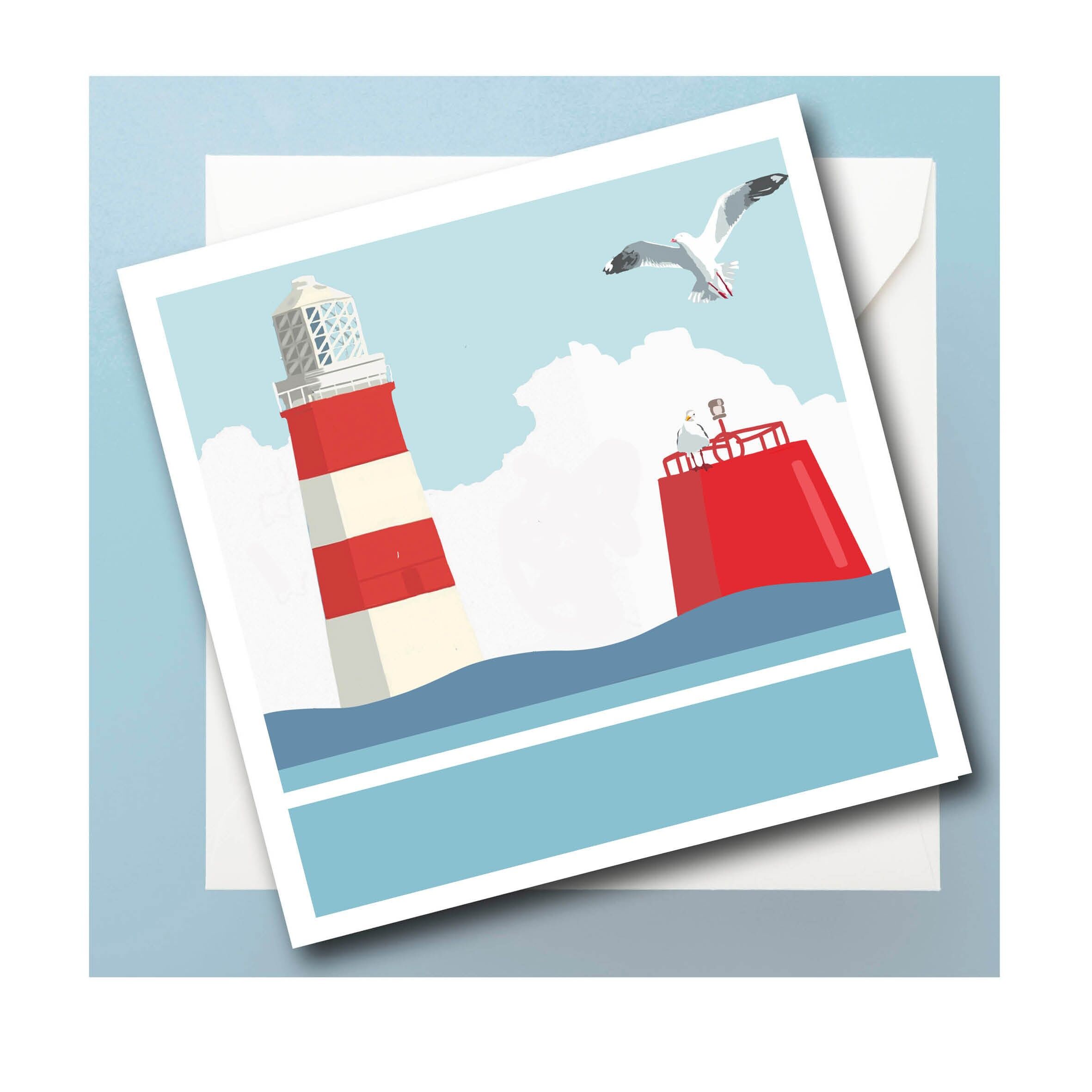 Biglietto d'auguri personalizzato Lighthouse & Bouy