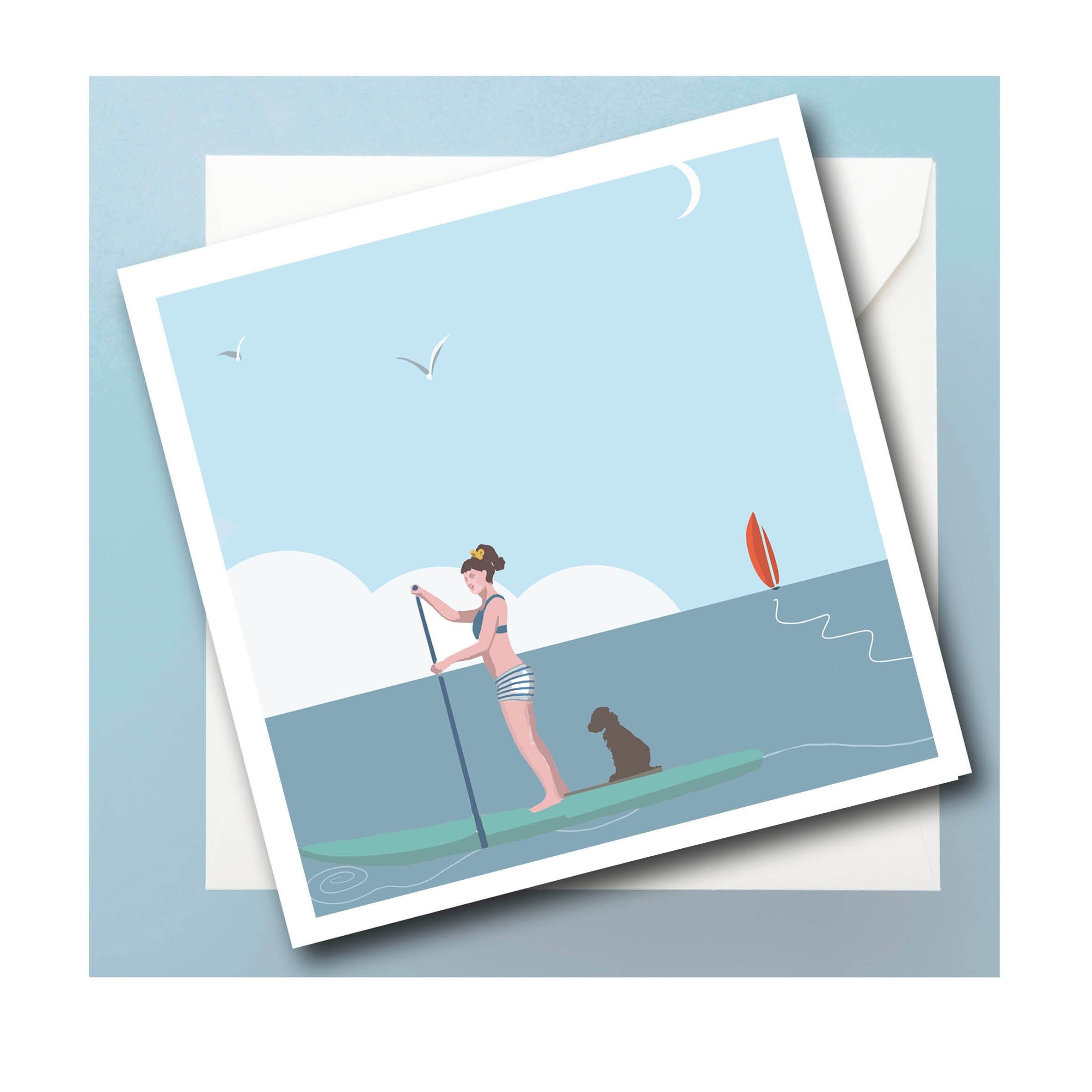 Biglietto d'auguri personalizzato per paddle board