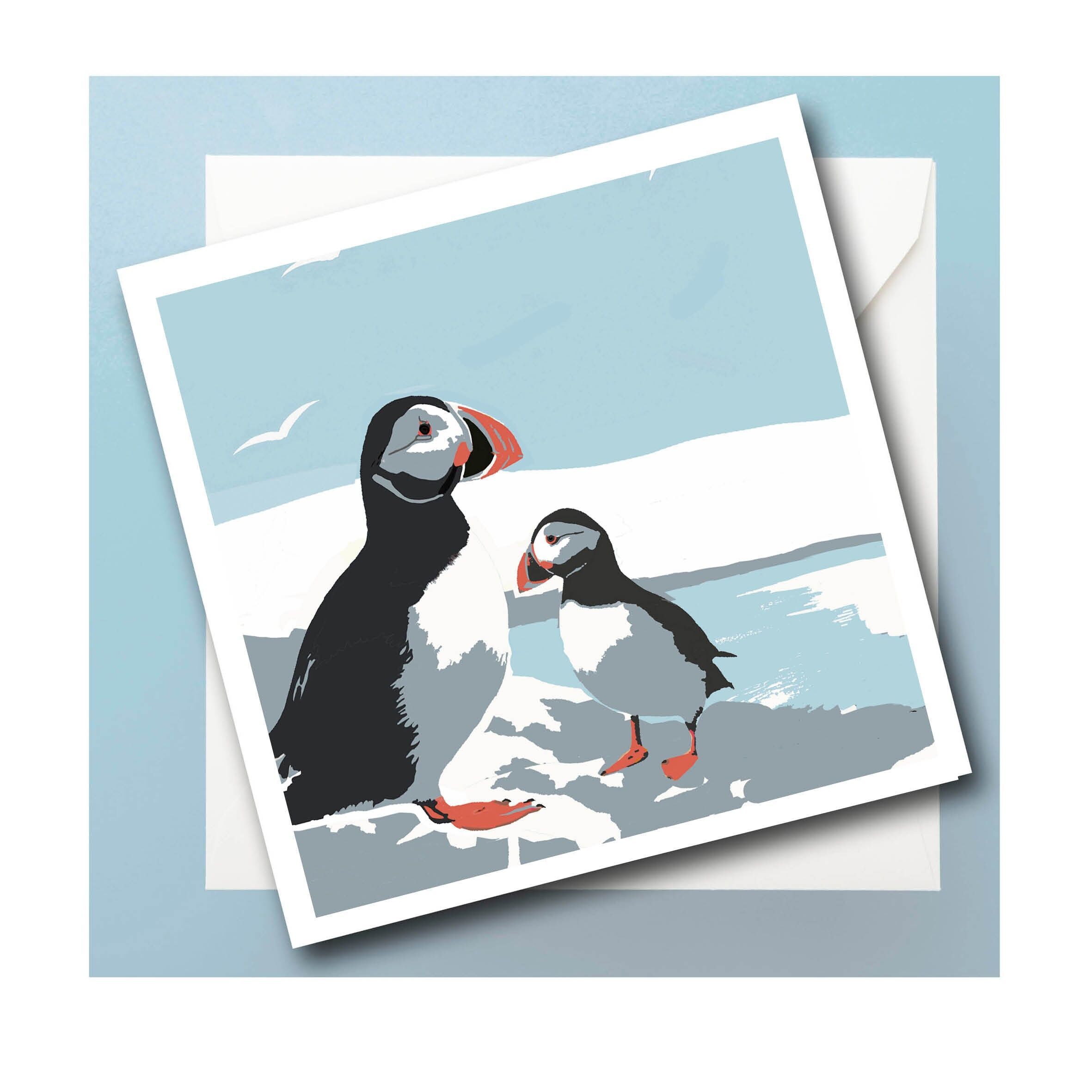 Biglietto d'auguri personalizzato Puffin