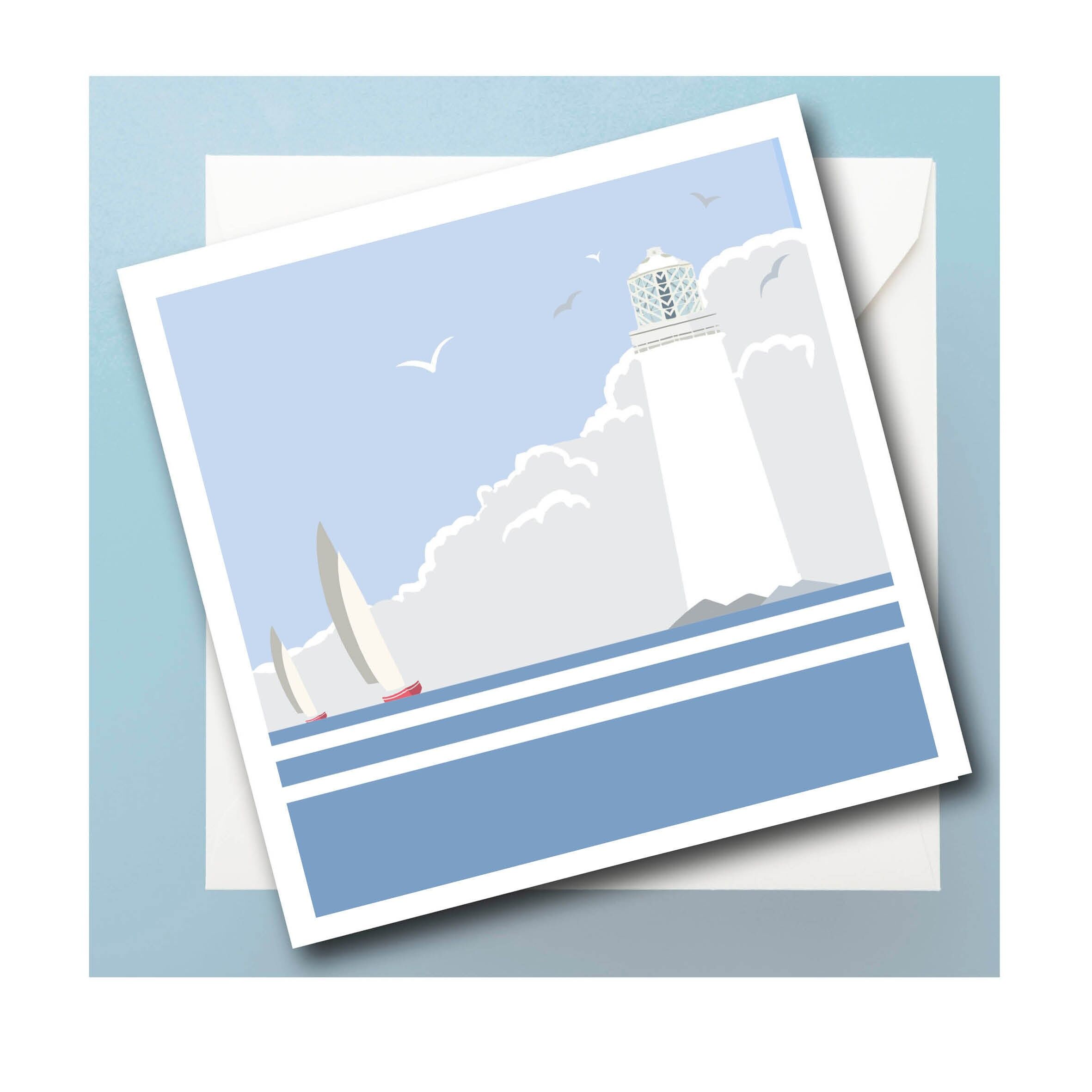 Biglietto d'auguri personalizzato Sail & Lighthouse