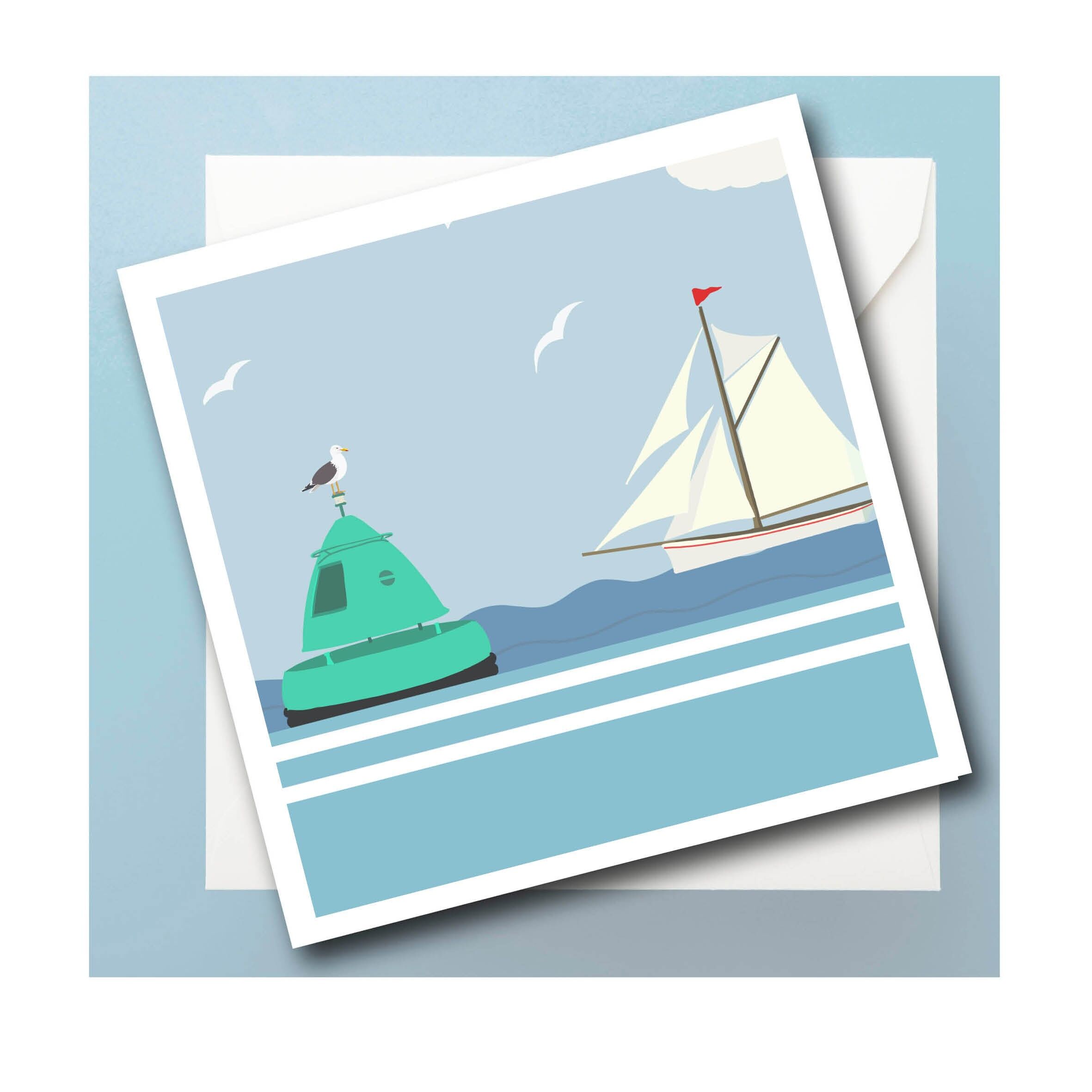 Biglietto d'auguri personalizzato Bouy & Ship