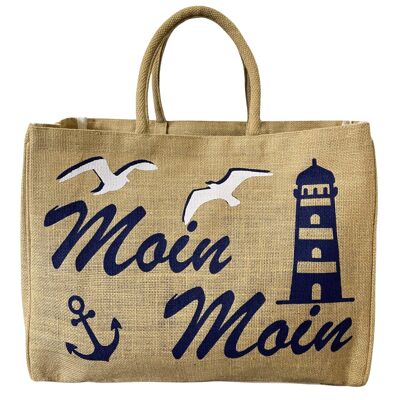 Domelo, grande cestino per la spesa in iuta, borsa per la spesa vegana al 100%, borsa da spiaggia, borsa da bagno, borsa in iuta, borsa per il trasporto.