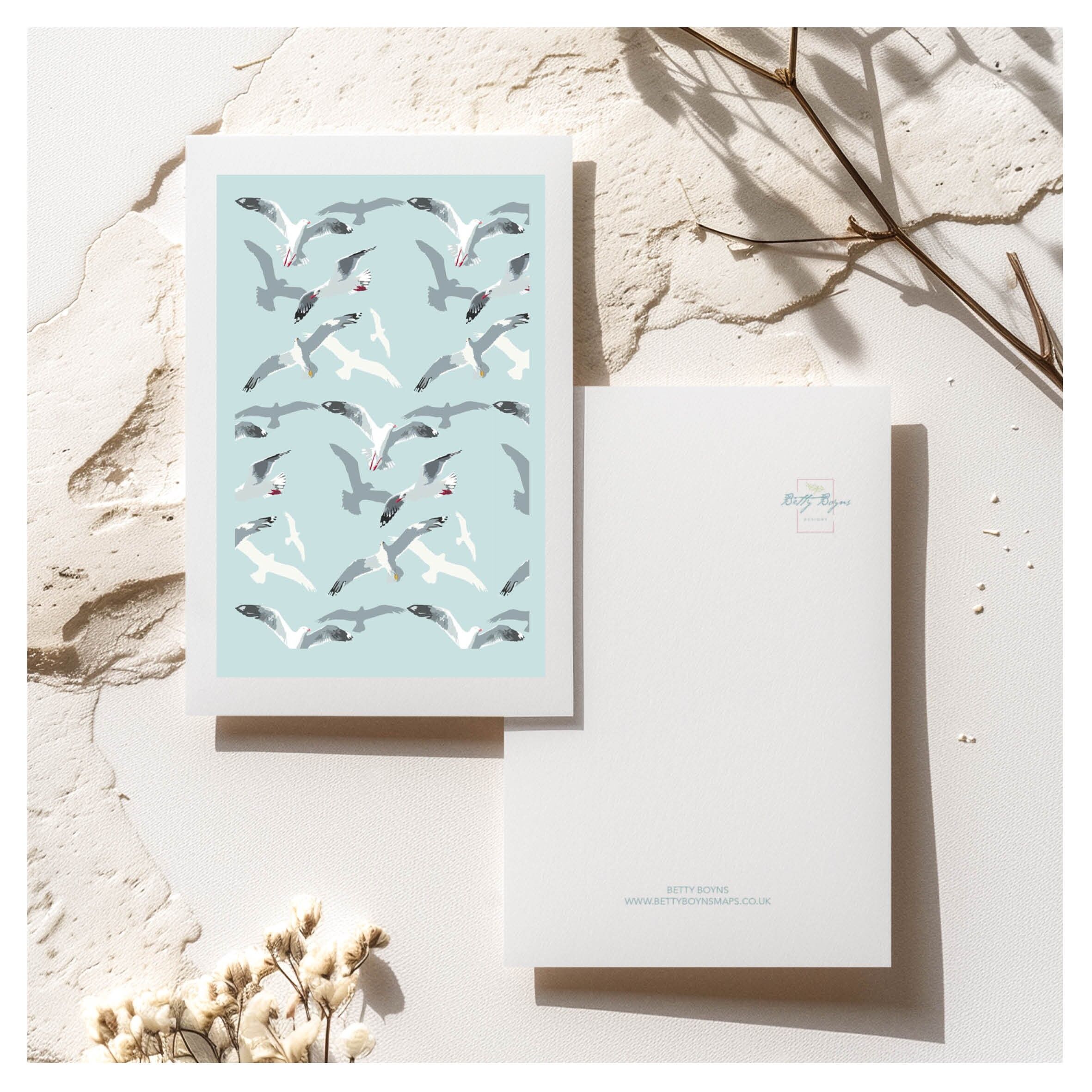 Cartolina personalizzata "Gabbiani"