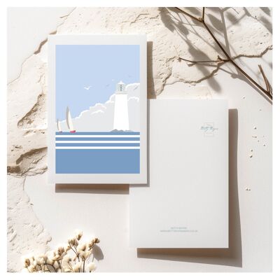 Sail & Lighthouse Customised Postcard