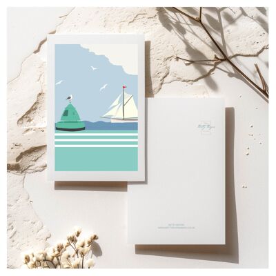 Bouy & Ship Customised Postcard