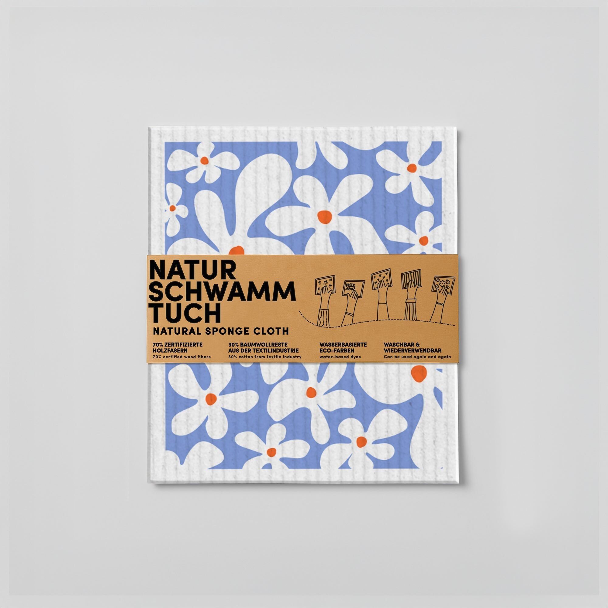 Sponge cloth - flowers - no. 5