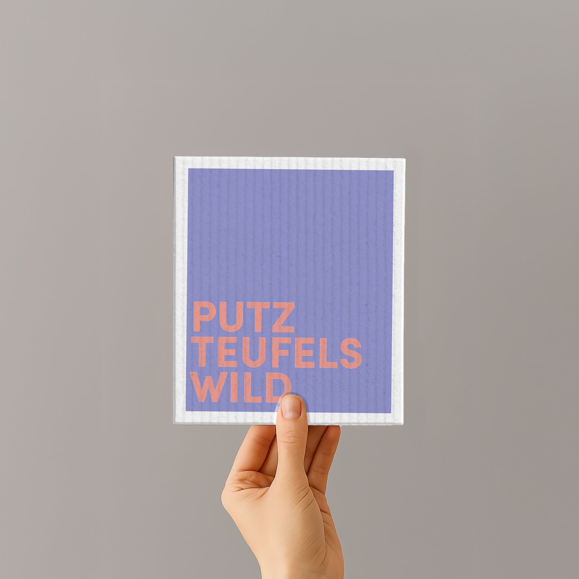 Sponge cloth - saying - cleaning devil wild - No. 2