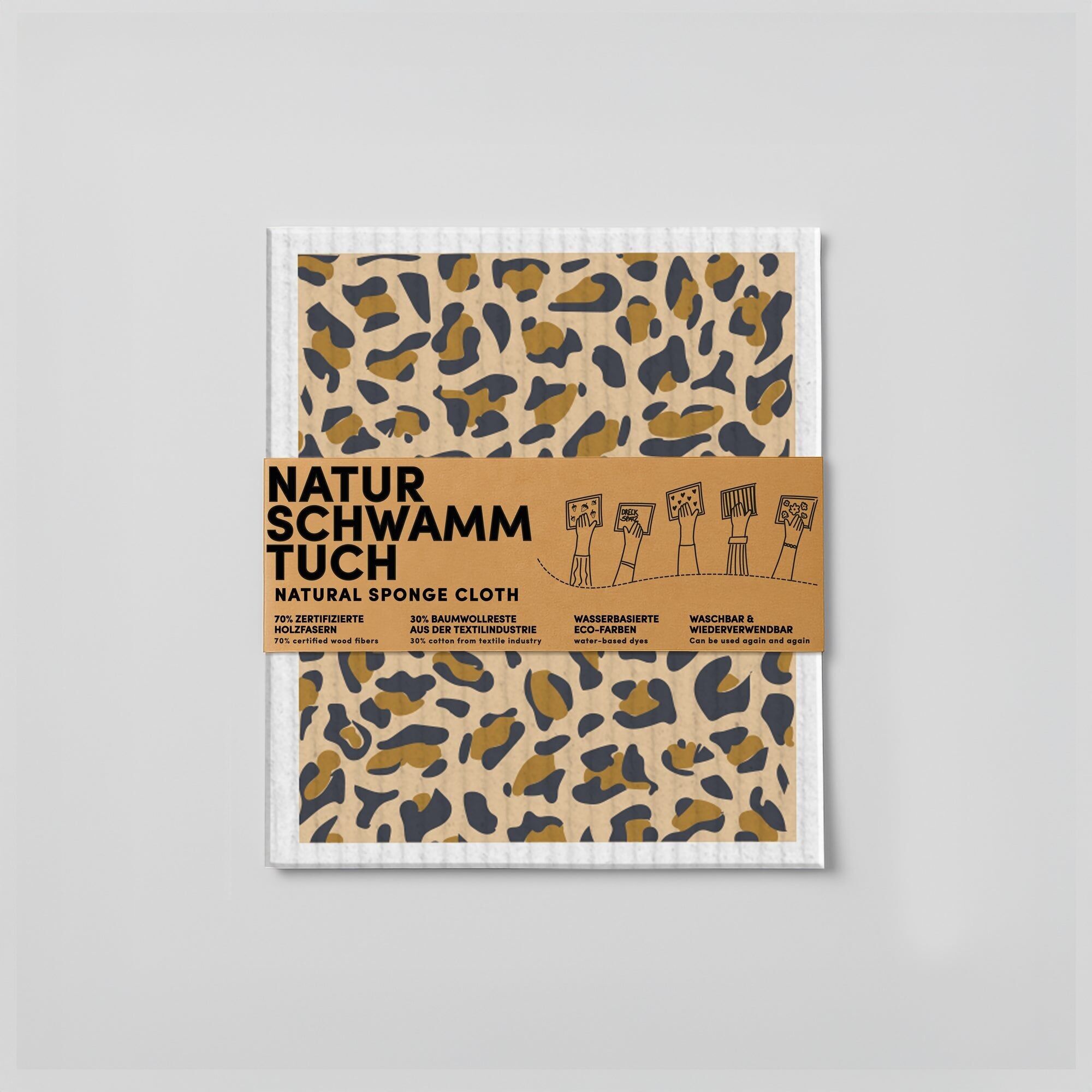 Sponge cloth - leopard pattern - Leo pattern - No.9