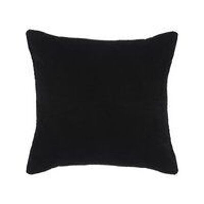 Homestoreking Decorative cushion Rib - Black - Cotton