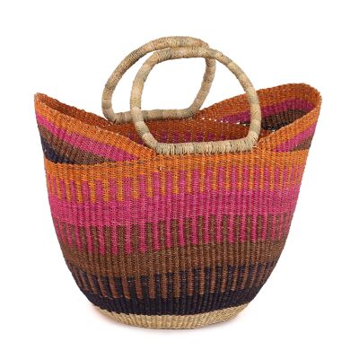 ENUM: Pink, Orange and Brown Shopping Basket