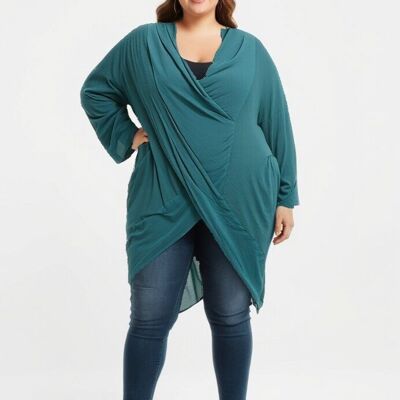 Plus size wrap-around tunic (C6581)