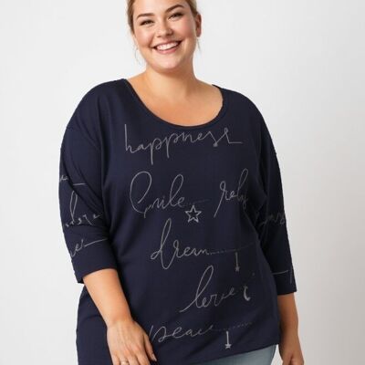 Plus Size Printed T-Shirt with Pendant (C6601)