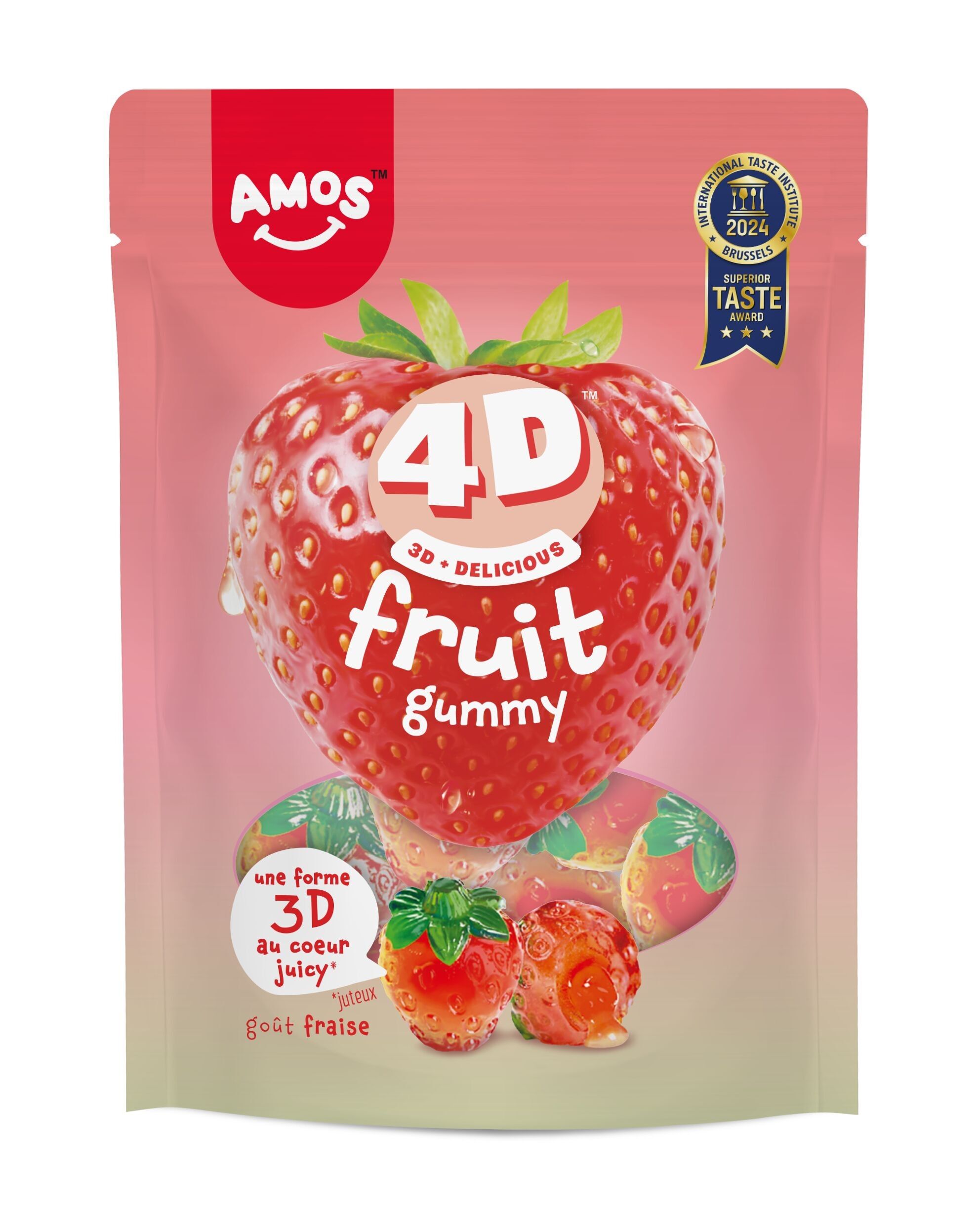 AMOS FRUTAS FRESA 4D 120GR