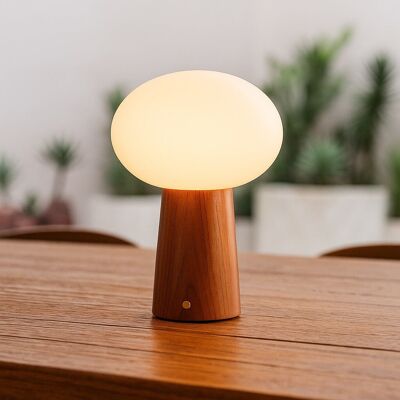 Max Chestnut Wooden Cordless and Rechargeable Lamp – Eco-Friendly Design