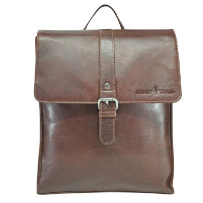 Zaino Iris Uni da donna con scomparto per laptop, zaino in pelle da uomo