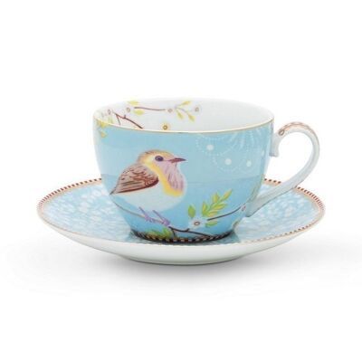 Coppia di tazze da tè Floral2 Blue Bird - 28cl