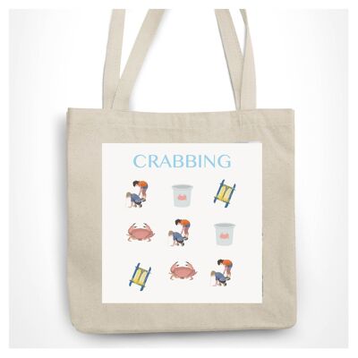 Borsa tote personalizzabile Crabbing