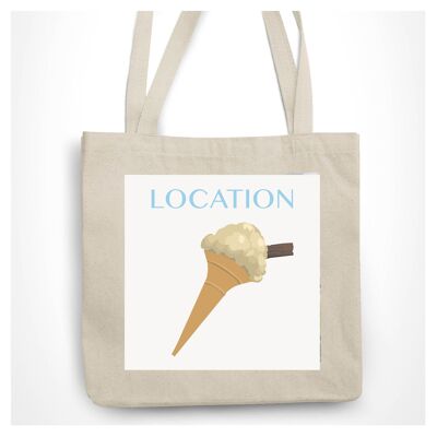 Bolsa de mano personalizable con helado