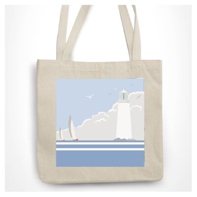 Sail & Lighthouse Customisable Tote Bag