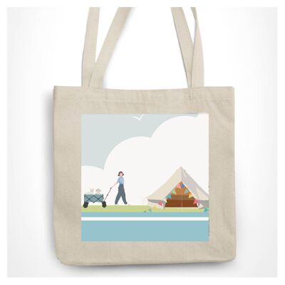Dog Camping Customisable Tote Bag