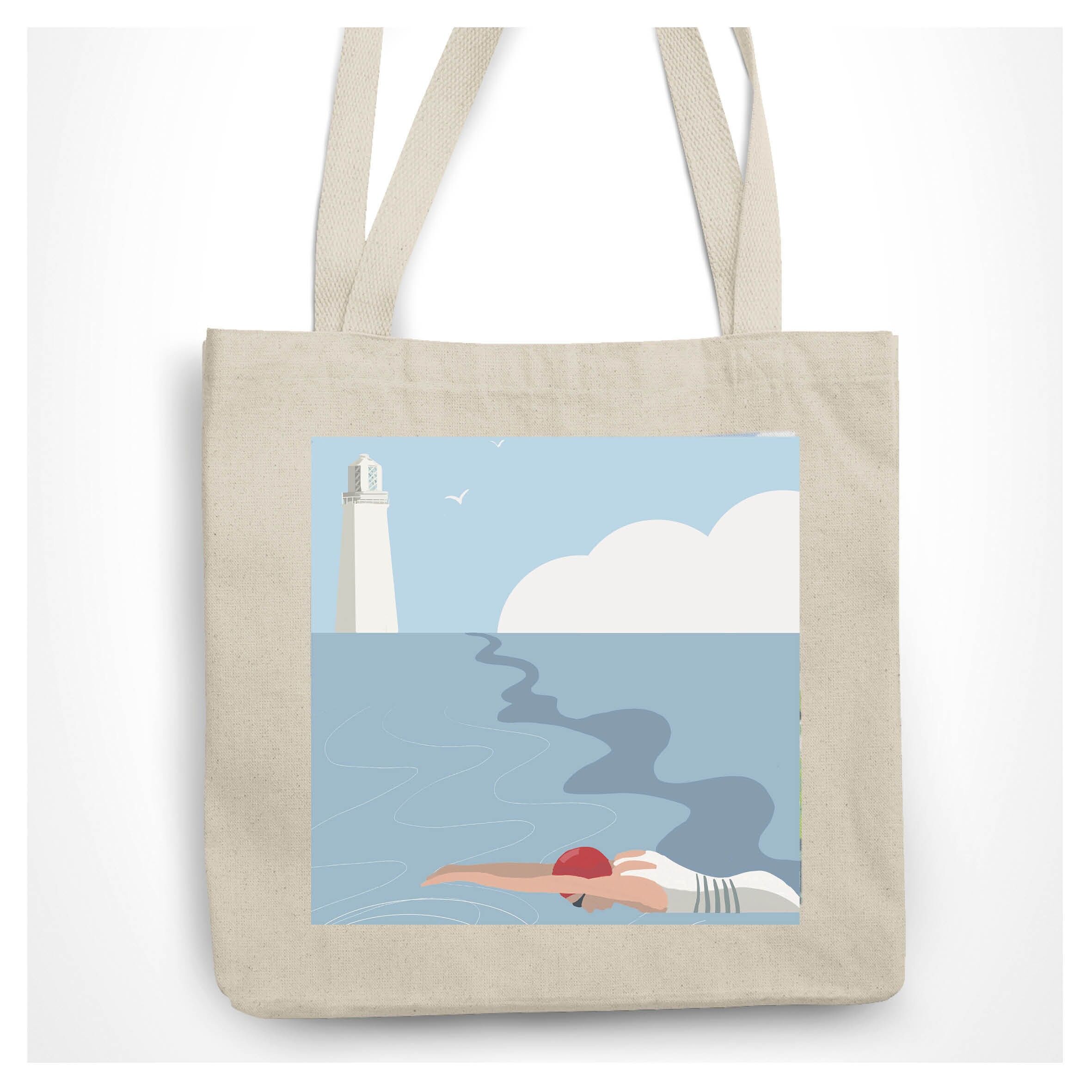 Sac fourre-tout personnalisable Phare et nageur