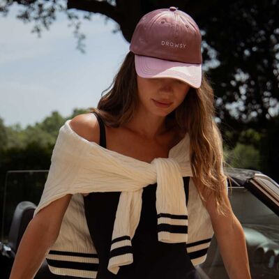Gorro de seda somnoliento - Rosa Damasco