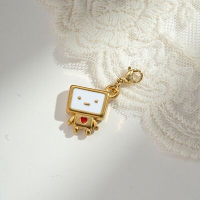 Fun little man pendant in stainless steel