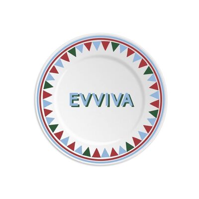 1 plato de diámetro 16 cm con EVVIVA - fiesta
