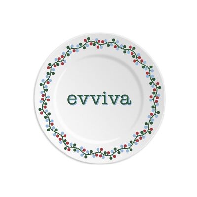 1 assiette diam 16cm avec EVVIVA - Noël