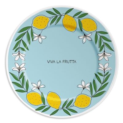 1 assiette diam 21 avec VIVA LA FRUTTA et LEMON