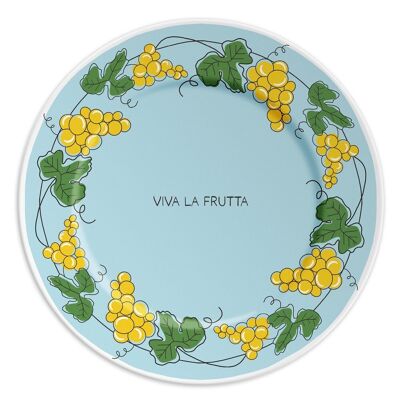 1 assiette diam 21 avec VIVA LA FRUTTA et RAISINS