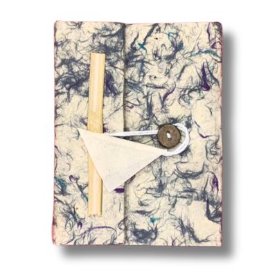Large Lokta Notebook - Blue Cotton Blend